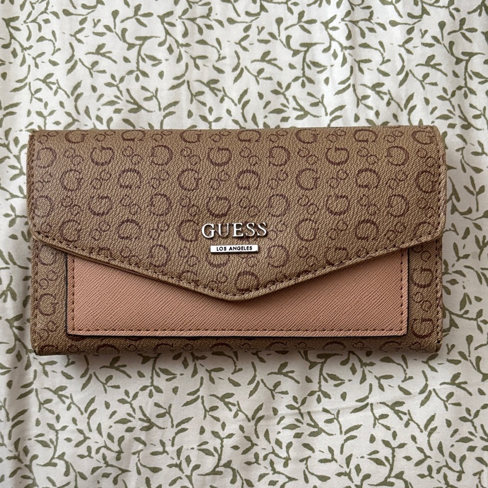 Guess Tan and Brown Women's Wallet